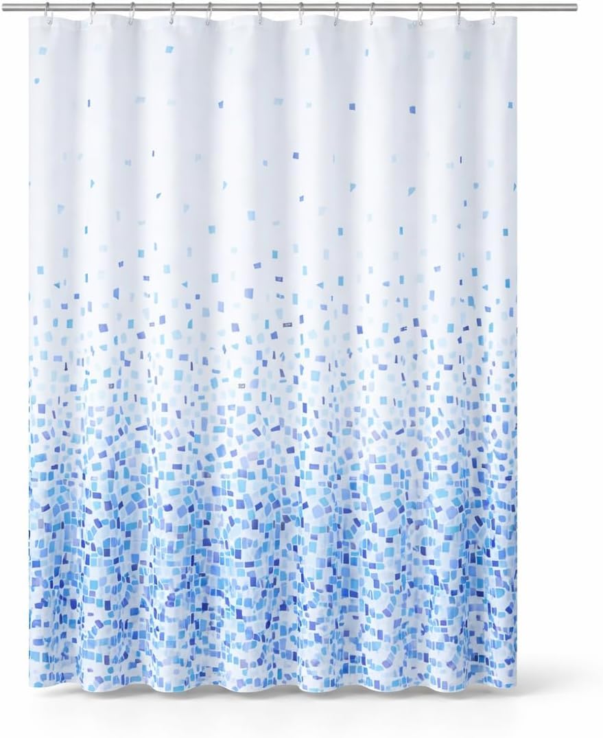 KAV Waterproof Shower Curtain, Mold & Mildew Resistant, Soft Polyester Fabric, Rustproof Eyelets, Ideal Room Decor for Home, Hotel, School