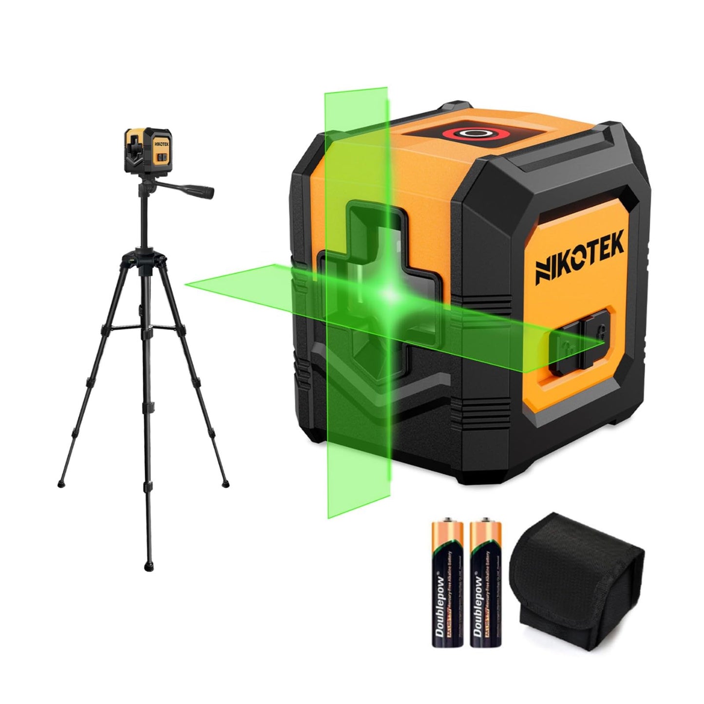Nikotek Green Laser Level with Upgraded Tripod 1.2M, Self-Leveling Bright Green Beam Horizontal and Vertical Cross Line Laser for Home Decoration DIY