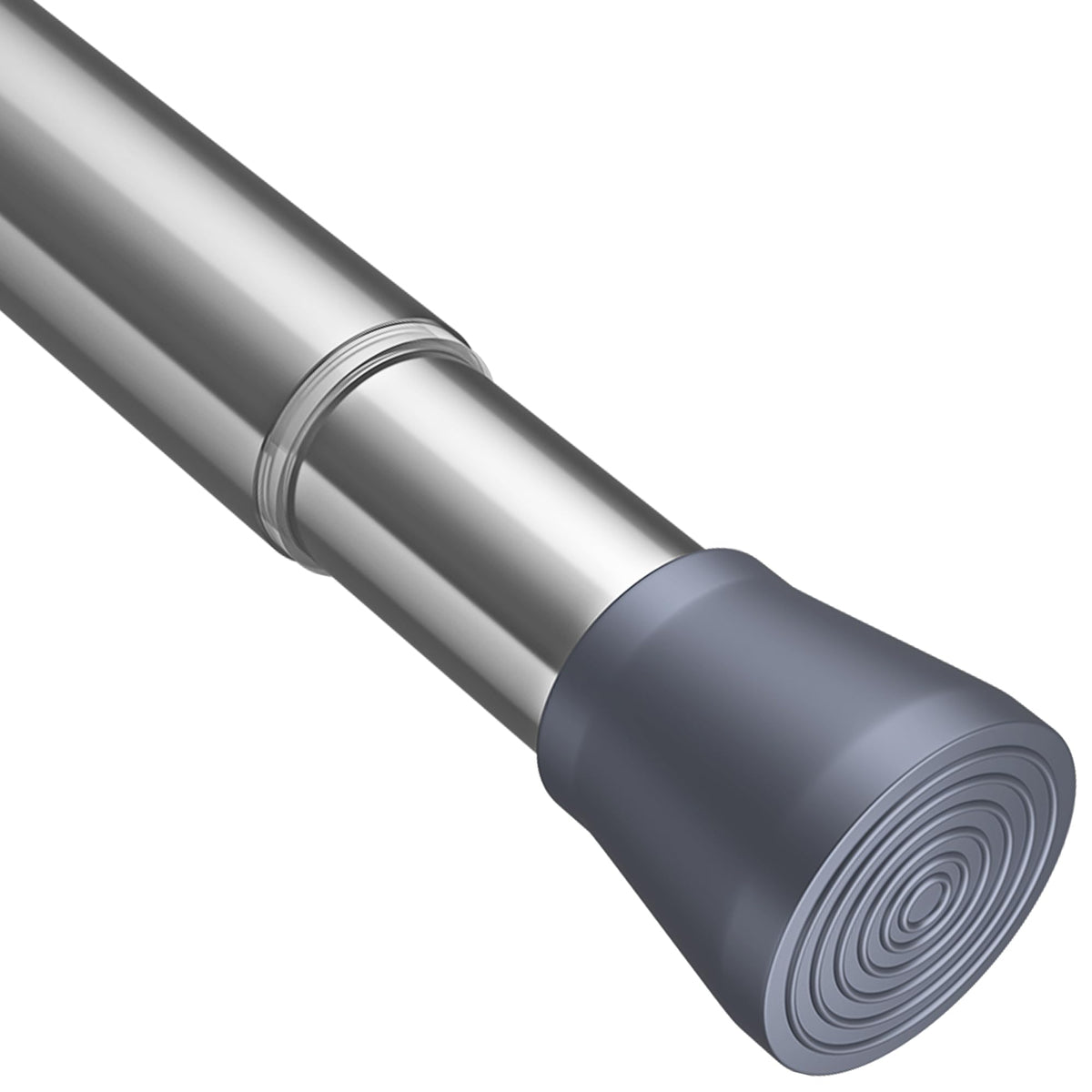 2PCS Shower Pole No Drill Bathroom Extendable Curtain Rod Tension Rods No Screws Tension Curtain Pole for Cupboards (Silver 67-85cm, 25mm Diameter)