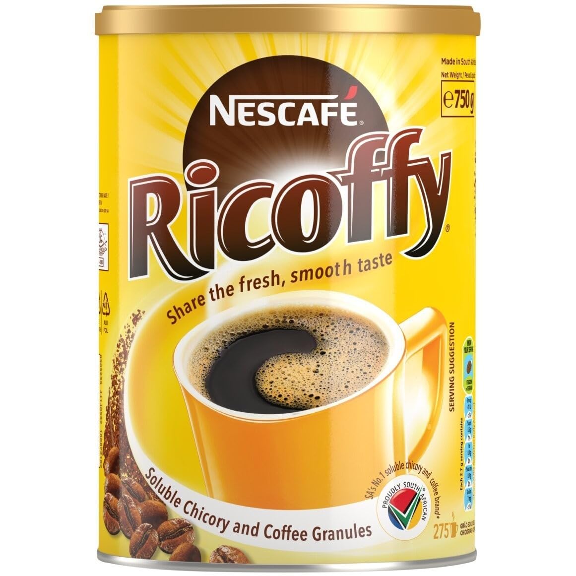 Ricoffy Coffee and Chicory South African 750g