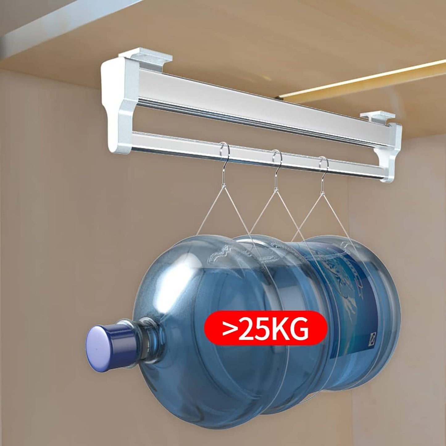 MAFAGE Pull Out Clothes Hanger Rod Adjustable Wardrobe Clothing Rail Hanger Rack Bar (347mm)
