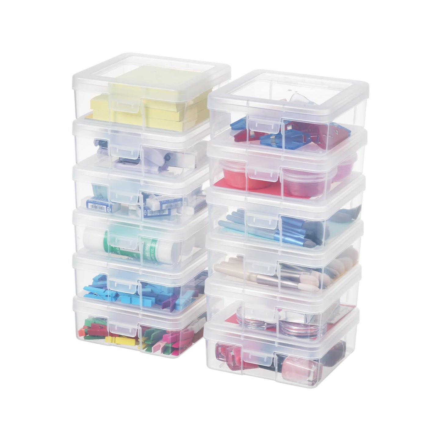 novelinks Plastic Small Storage Containers for Organizing, Mini Tote Box