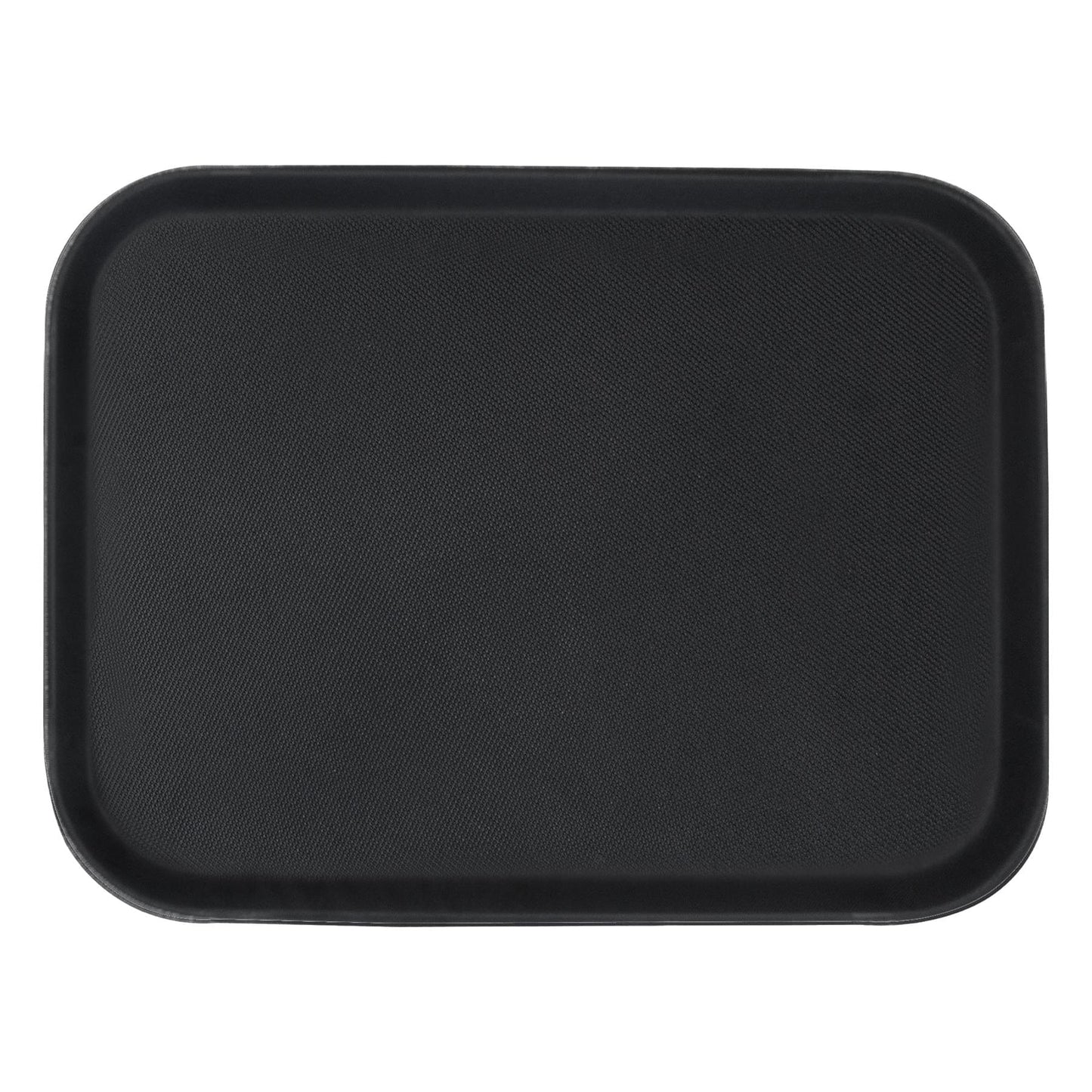 Black 51cm x 38cm Rectangle Non-Slip Serving Tray