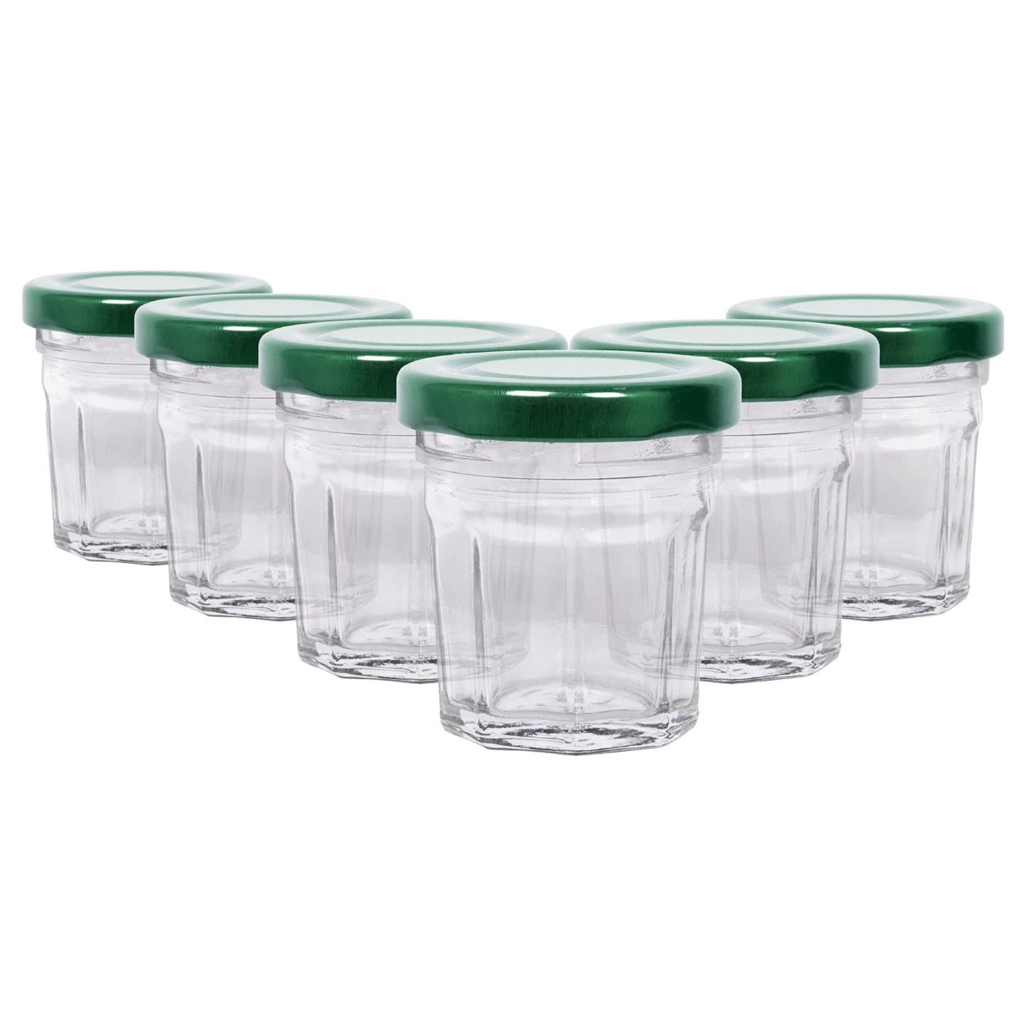 30ml Glass Jam Jars with Lids - Pack of 6