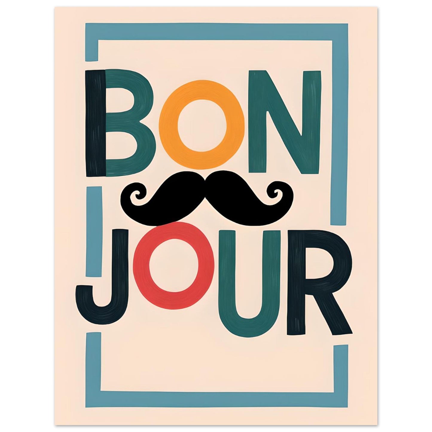 Bonjour Wall Art – French Café Poster