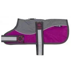 aniMate Reflective Grey/Raspberry Padded Harness Coat w/o collar (36cm), 14"