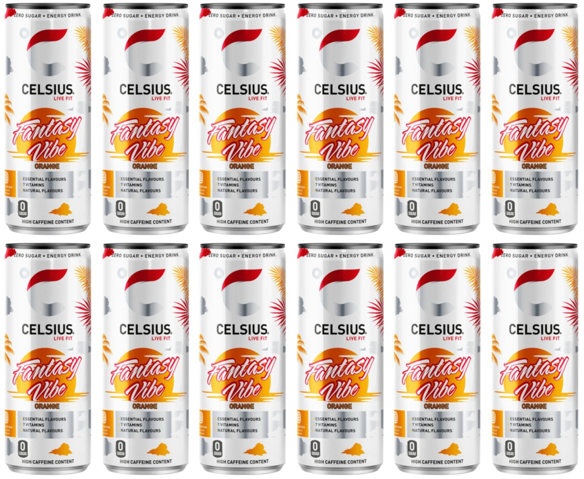 12 x Celsius Fantasy Vibe Energy Drink - 355ML