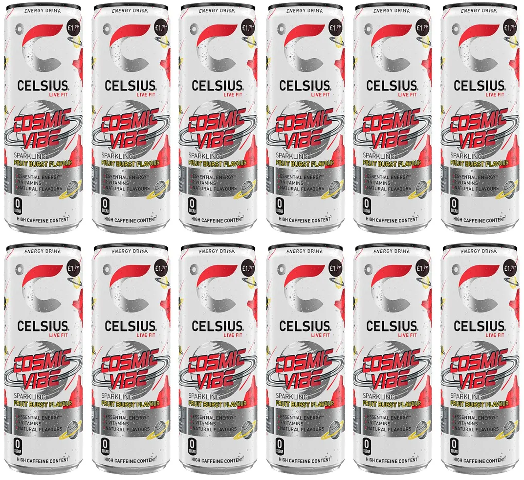 12 x Celsius Cosmic Vibe Energy Drink - 355ML