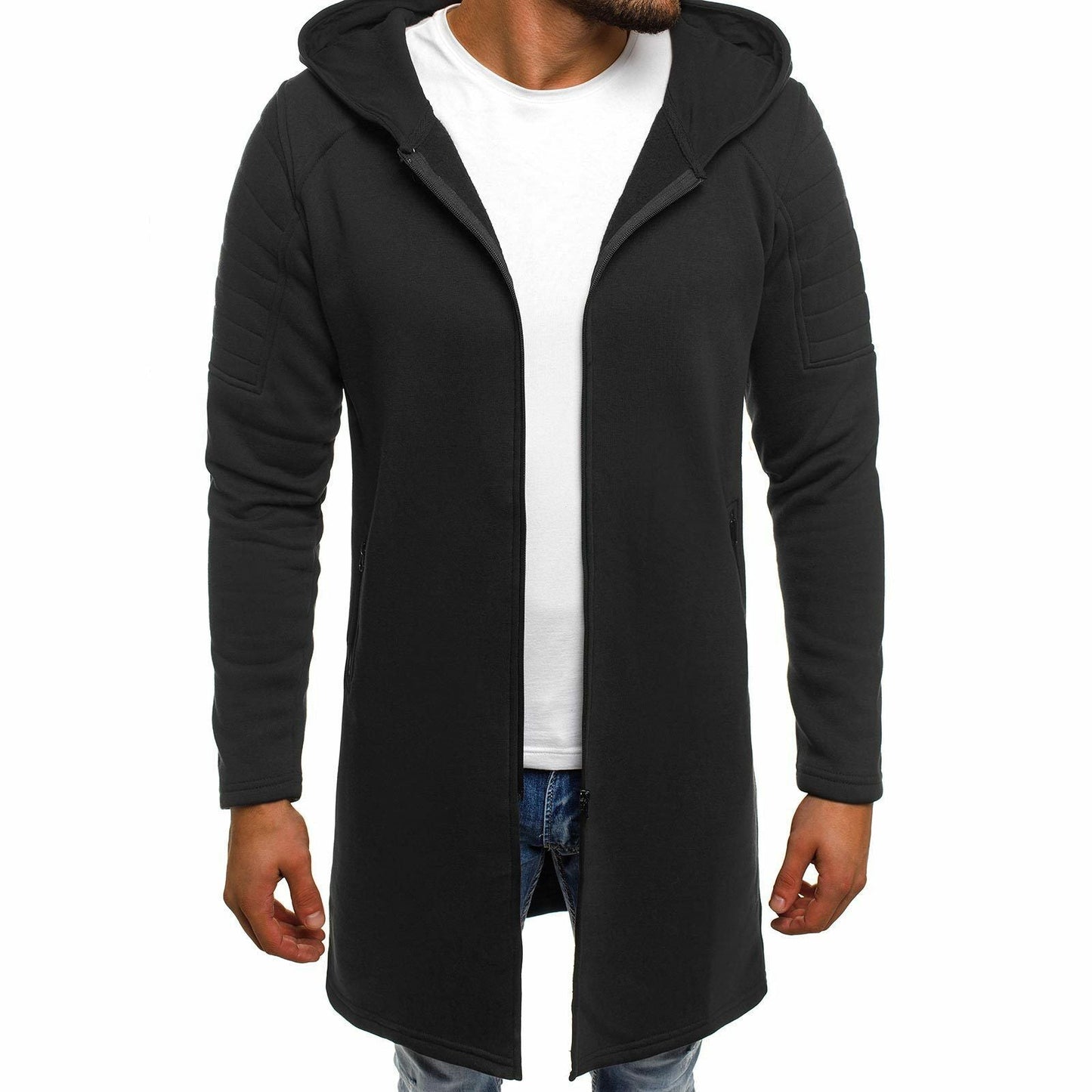 Hooded Men's Arm Striped Mid-Length Pants Casual