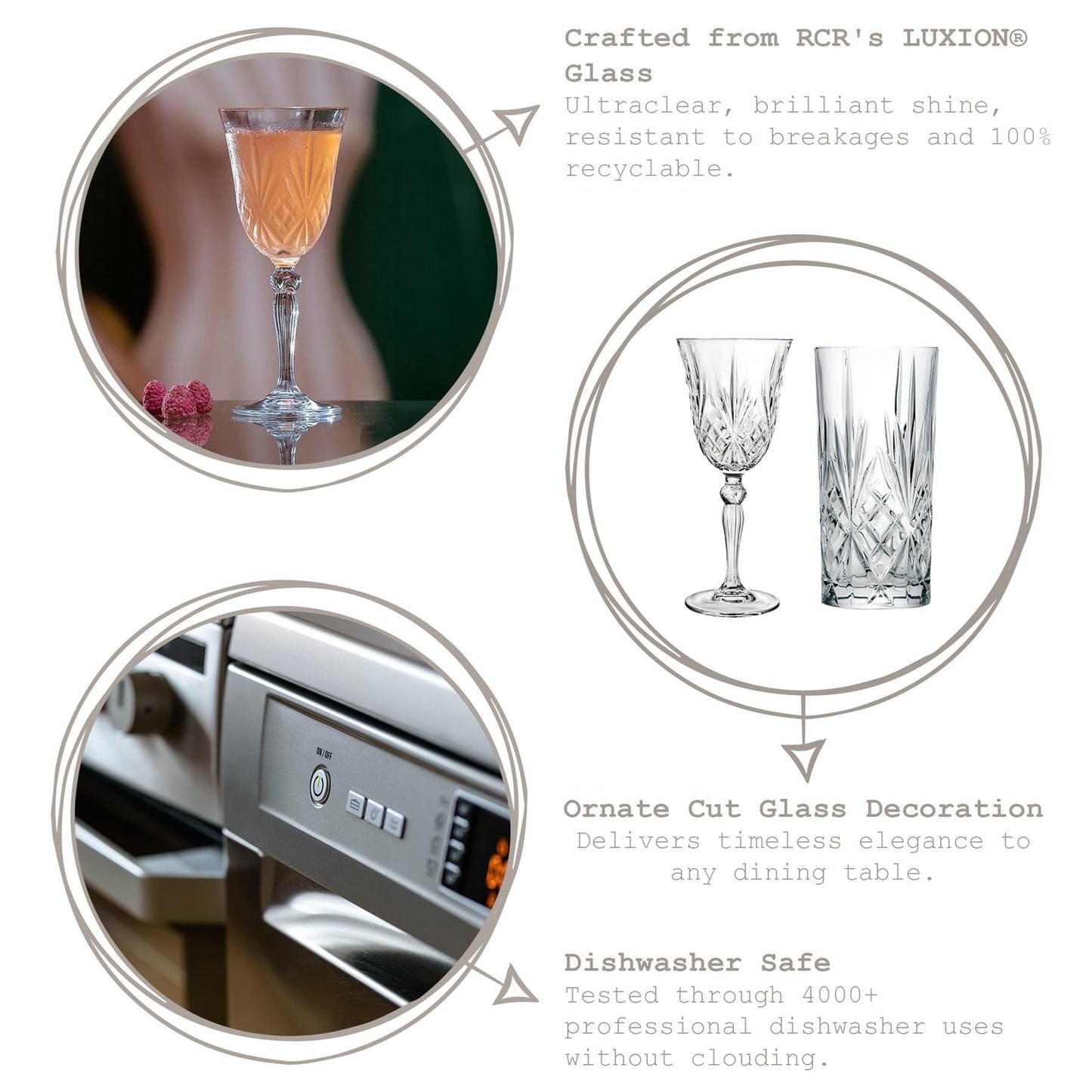 80ml Crystal Melodia Shot Glasses - Pack of 6