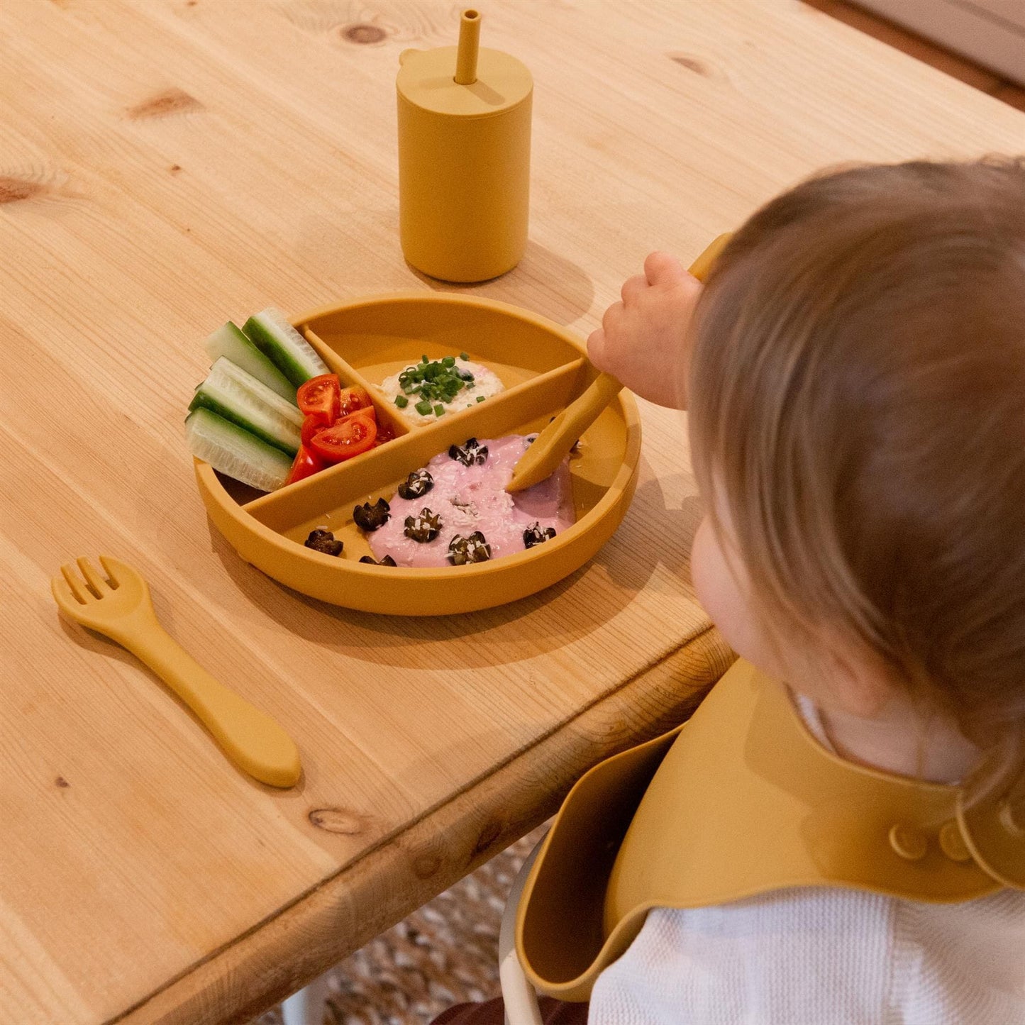 Silicone Divided Baby Suction Plate
