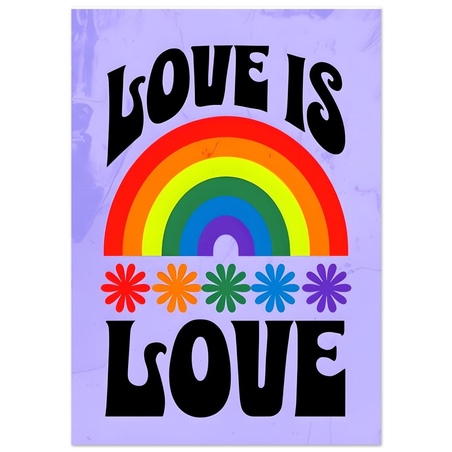 Love Is Love Wall Art – Retro Pride Poster