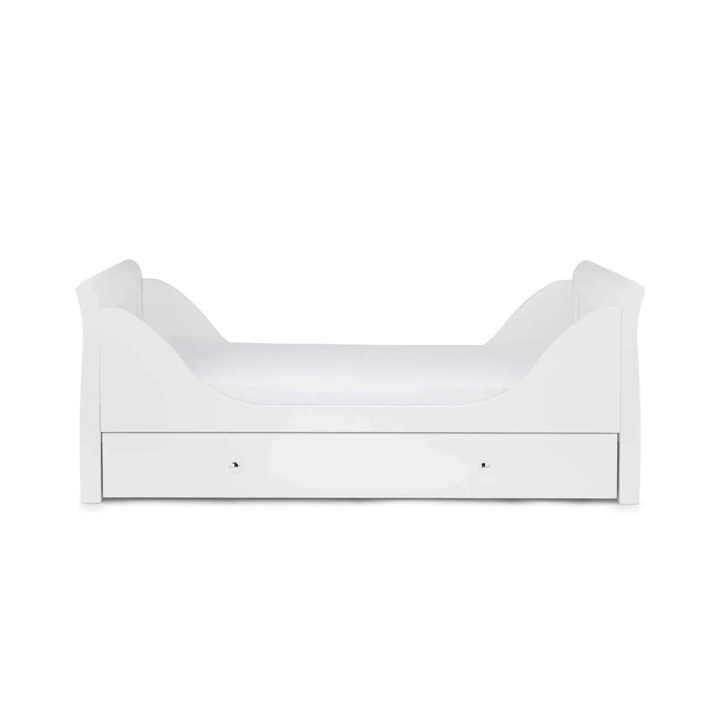 Ickle Bubba Snowdon Classic Cot Bed White - Fibre Mattress
