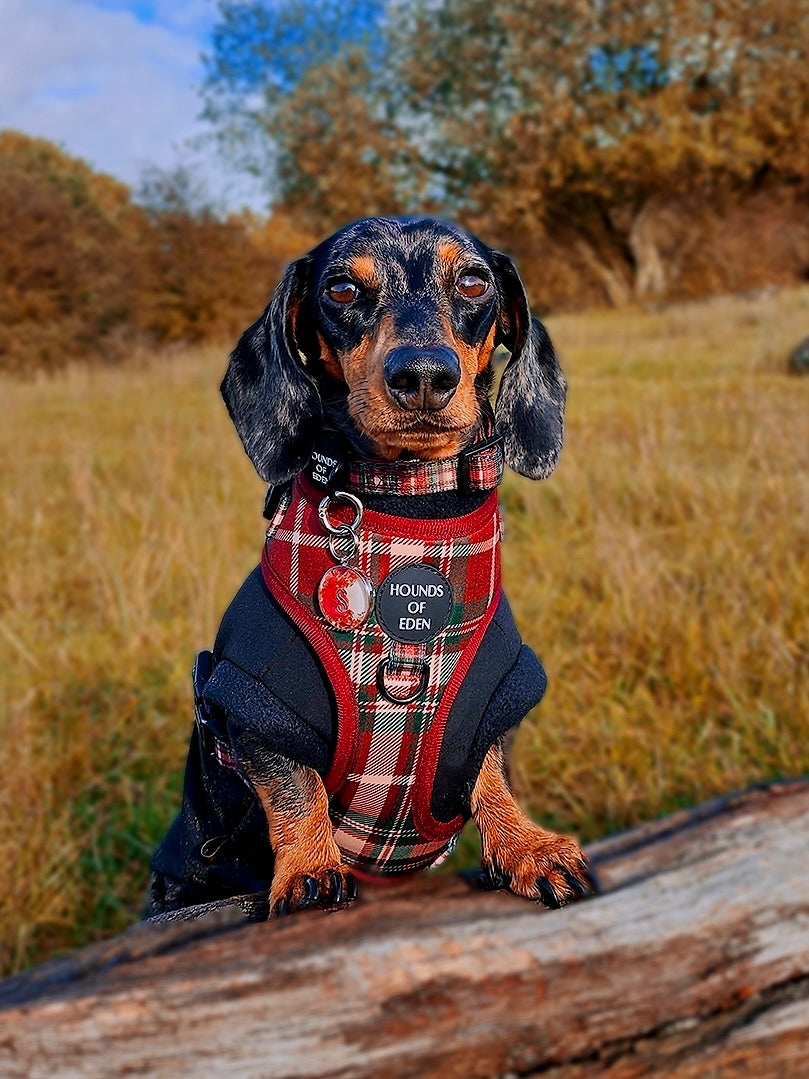 Tartan Me Up - Red & Cream Tartan Design Poop Bag Holder