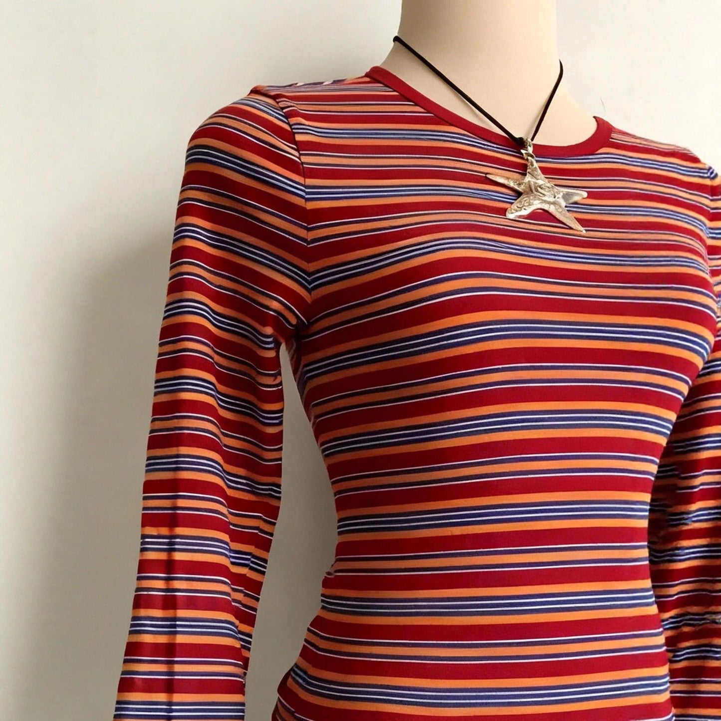 Women's Striped Long-sleeve Top