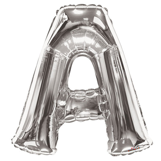 34" Silver Letter A Balloon