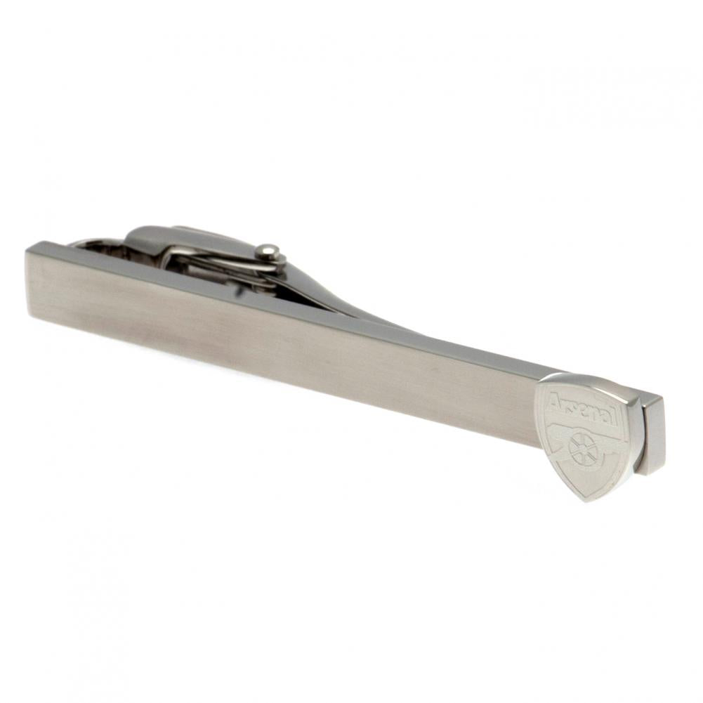 Arsenal FC Stainless Steel Tie Slide & Cufflink Set with Engraved Crest