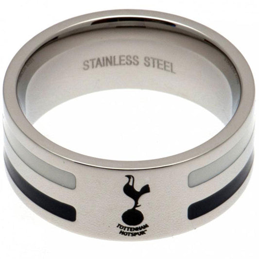 Tottenham Hotspur FC Large Colour Stripe Ring with Stainless Steel & Engraved Spurs Crest