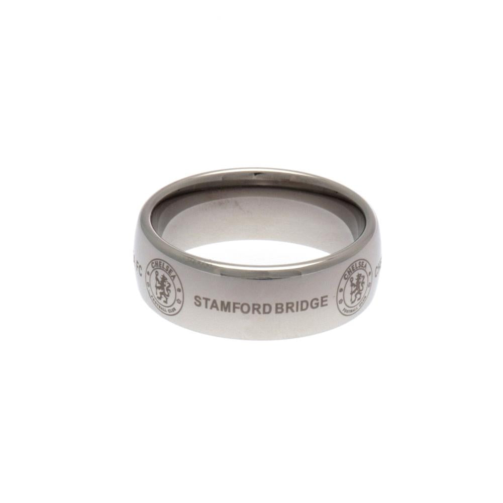Chelsea FC Super Titanium Ring with Engraved Crest
