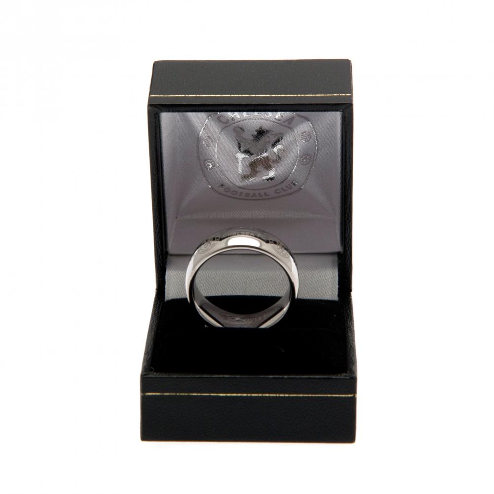 Chelsea FC Super Titanium Ring with Engraved Crest