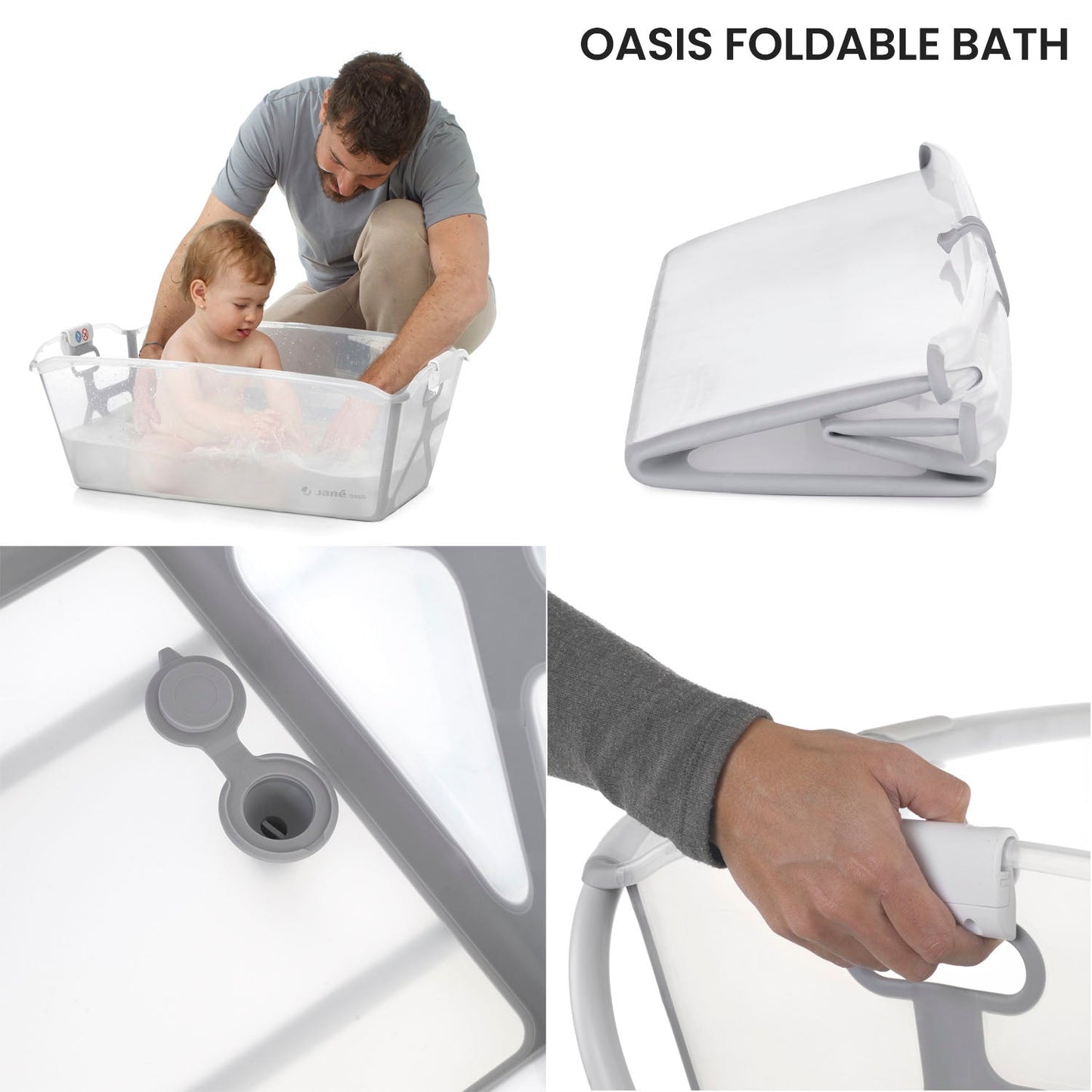 Jane Oasis Folding Bathtub, Blue