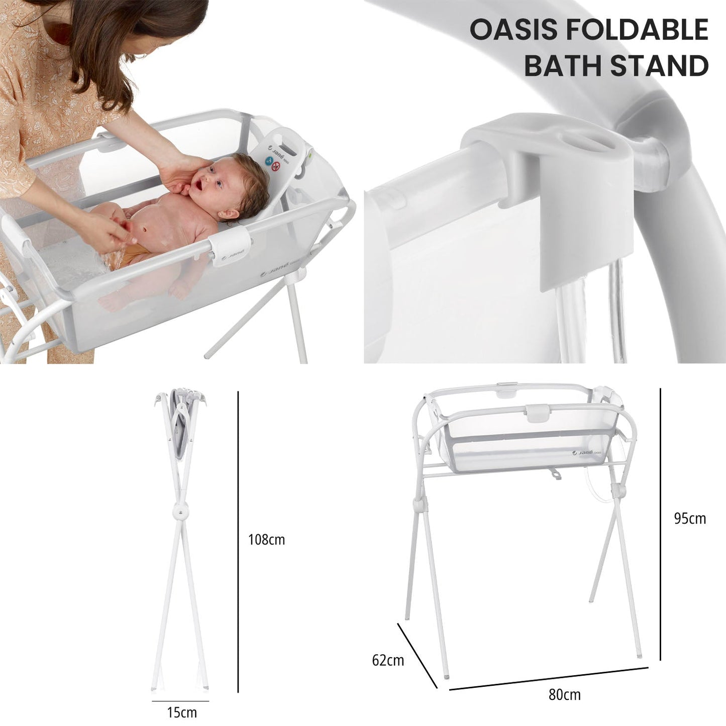 Jane Oasis Folding Bathtub, Blue