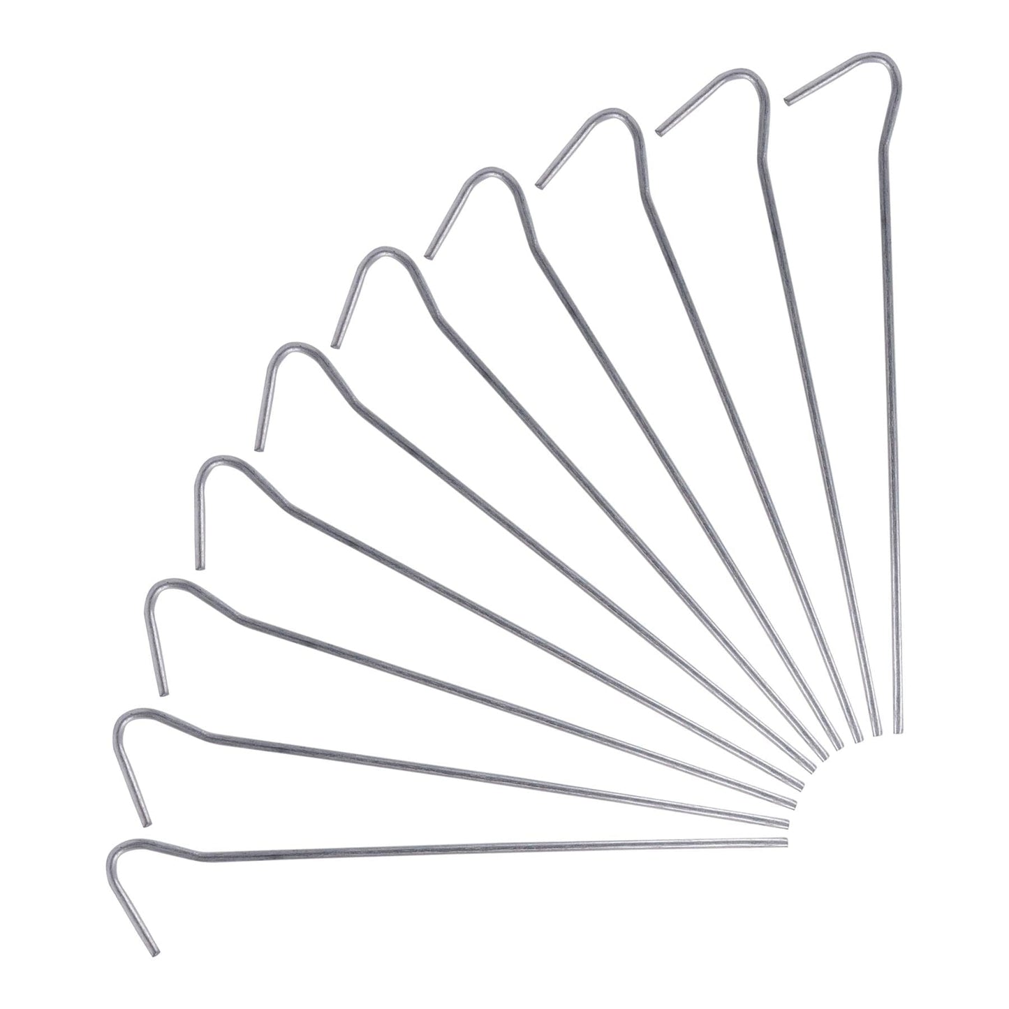 17cm Galvanised Steel Tent Pegs - Pack of 10