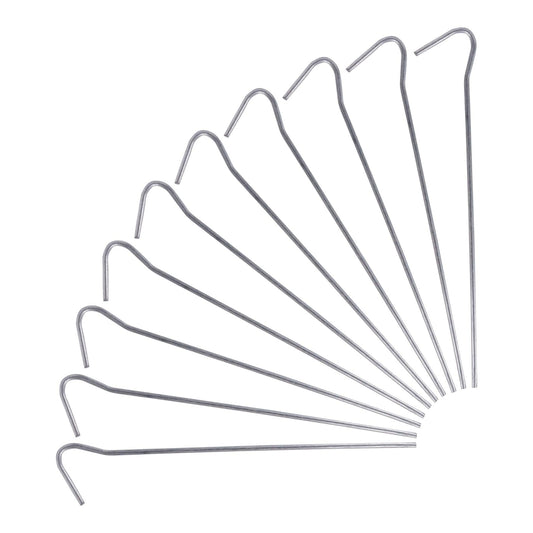 17cm Galvanised Steel Tent Pegs - Pack of 10