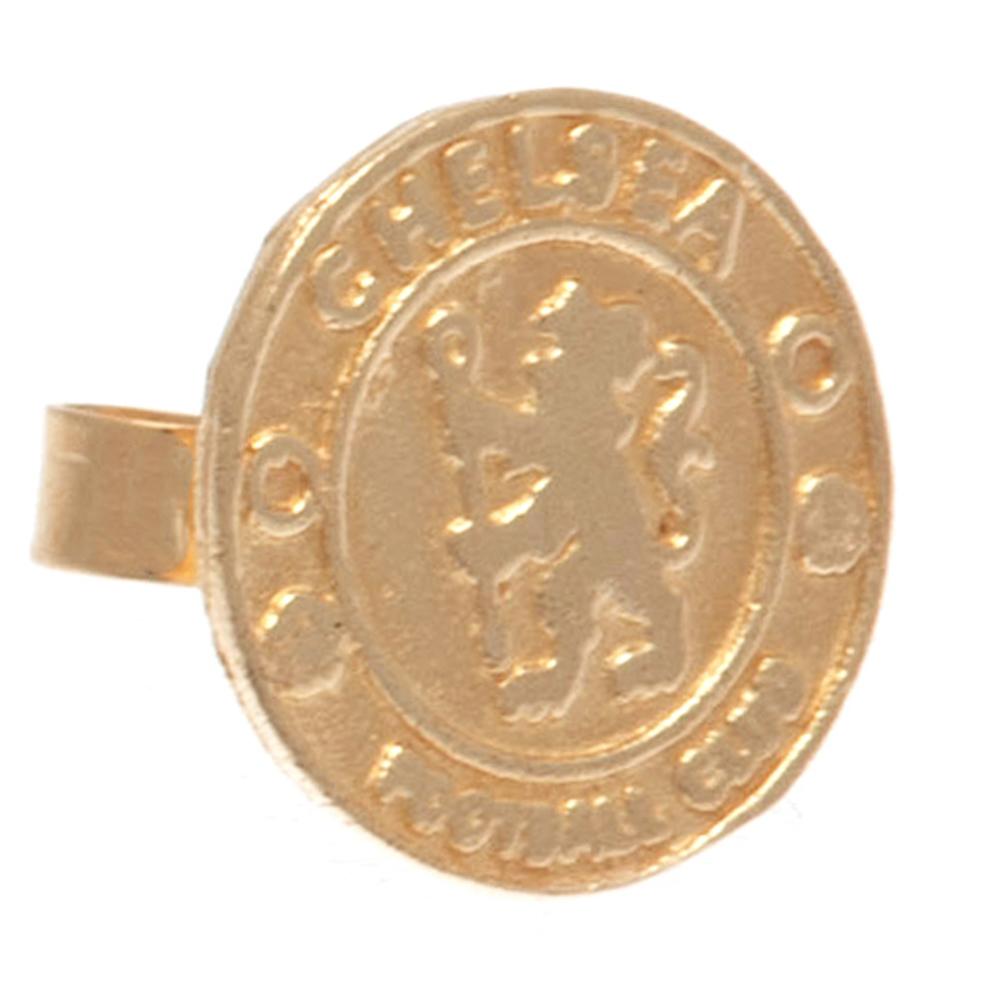 Chelsea FC 9ct Gold Earrings with Intricate Crest