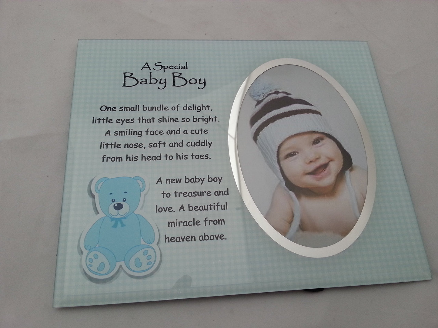 David Fischhoff Baby Boy Frame 19 x 23cm, Blue, 23 x 19 x 1 cm