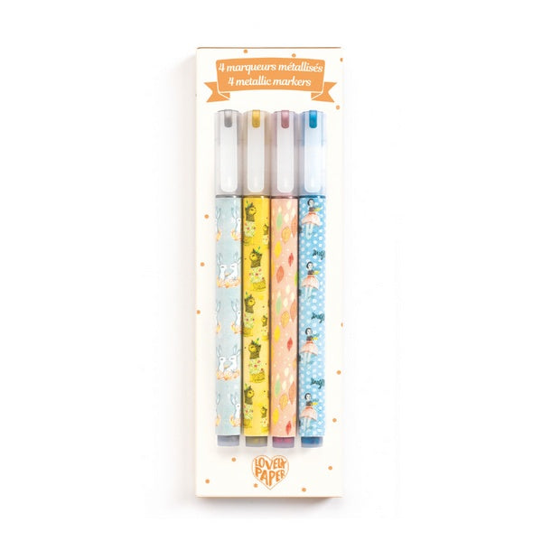 Djeco Metallic Markers (Pack of 4)