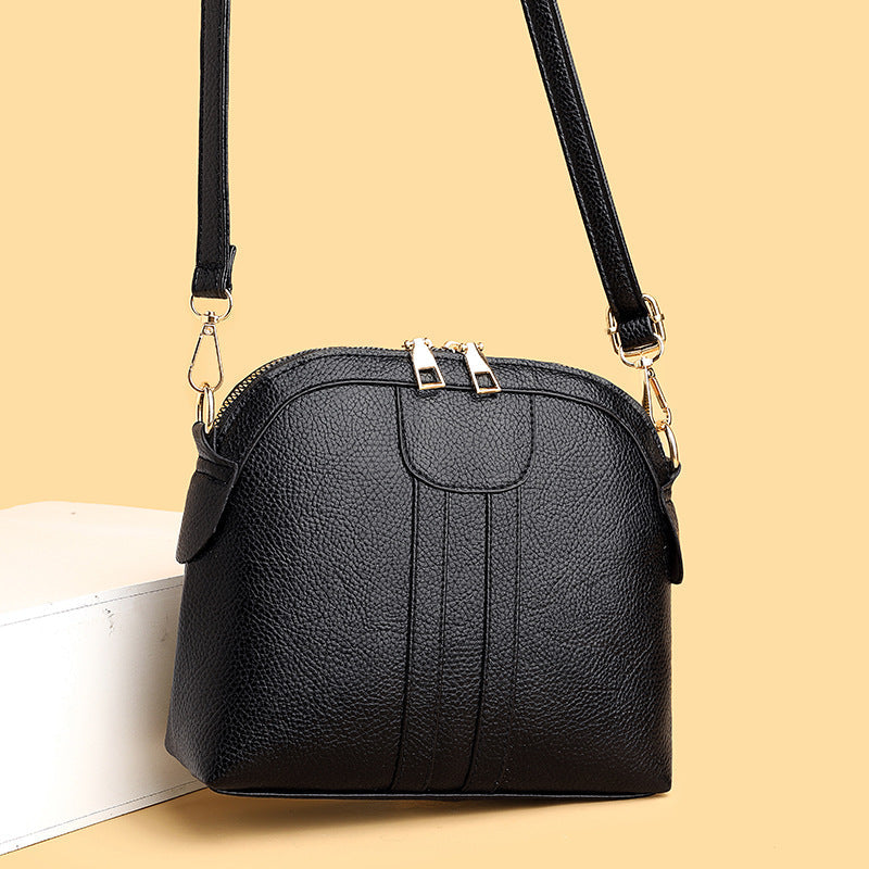 Fashion Shell Soft Leather Crossbody Small Bag