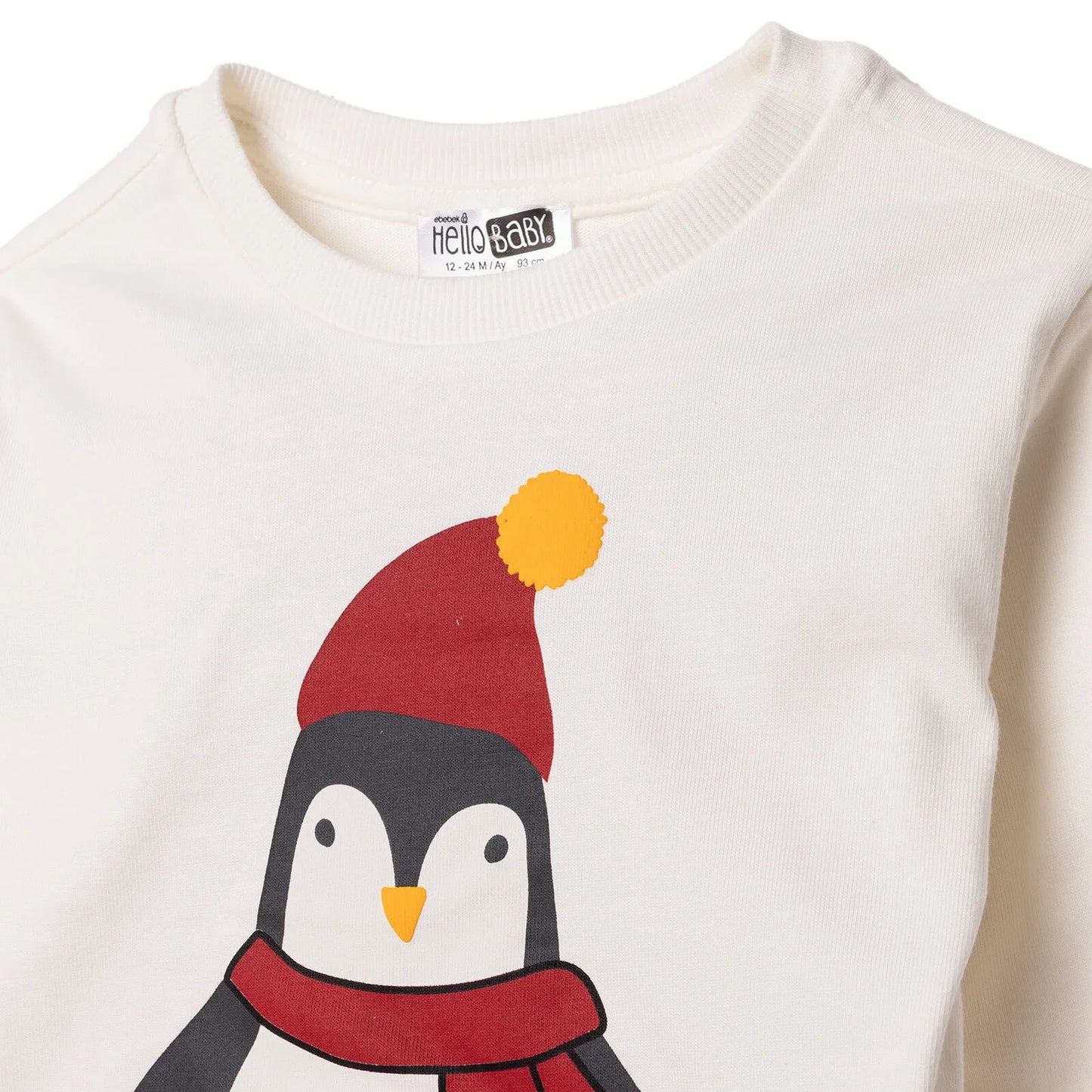 HelloBaby Christmas Baby Boy Long Sleeve Body - Ecru