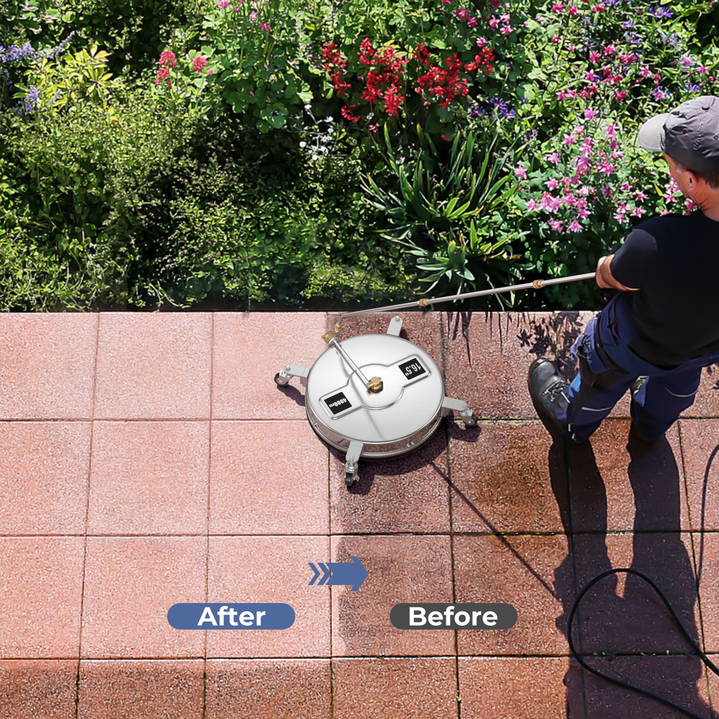67cm Pressure Washer Surface Cleaner with Casters