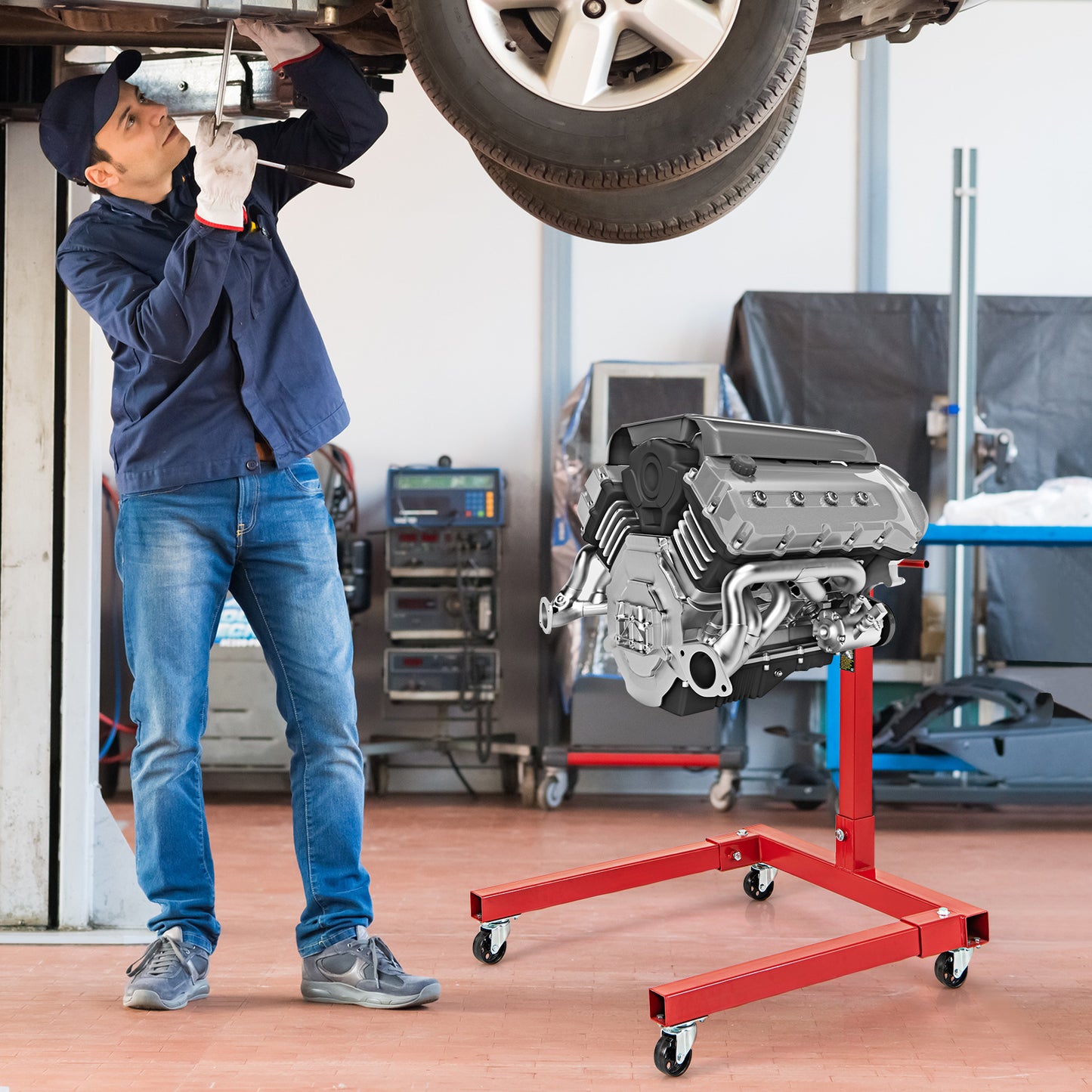 340 Kg/ 680 Kg Capacity Engine Stand with 360 Degree Rotating Head-340 Kg