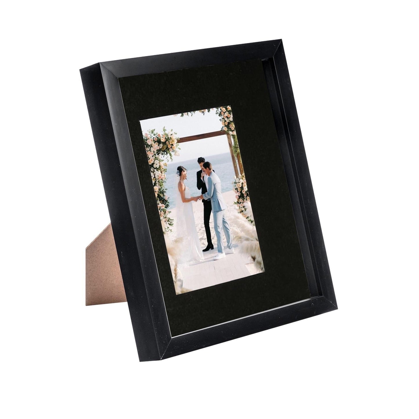 8" x 10" Black 3D Box Photo Frame - with 4" x 6" Mount