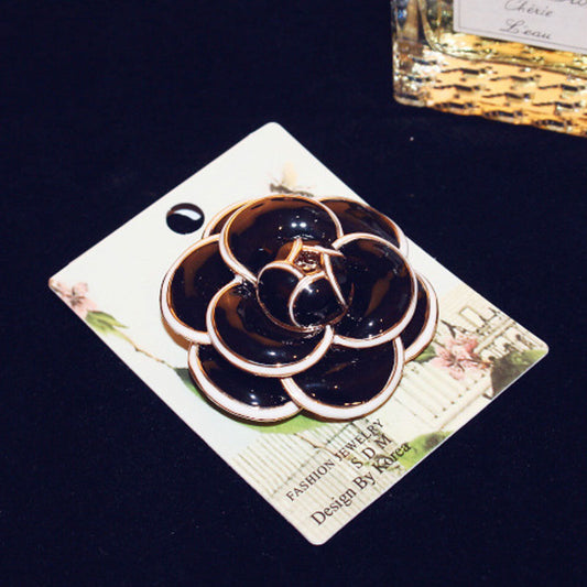 New high-end rose camellia brooch scarf buckle Valentine's Day gift accessories