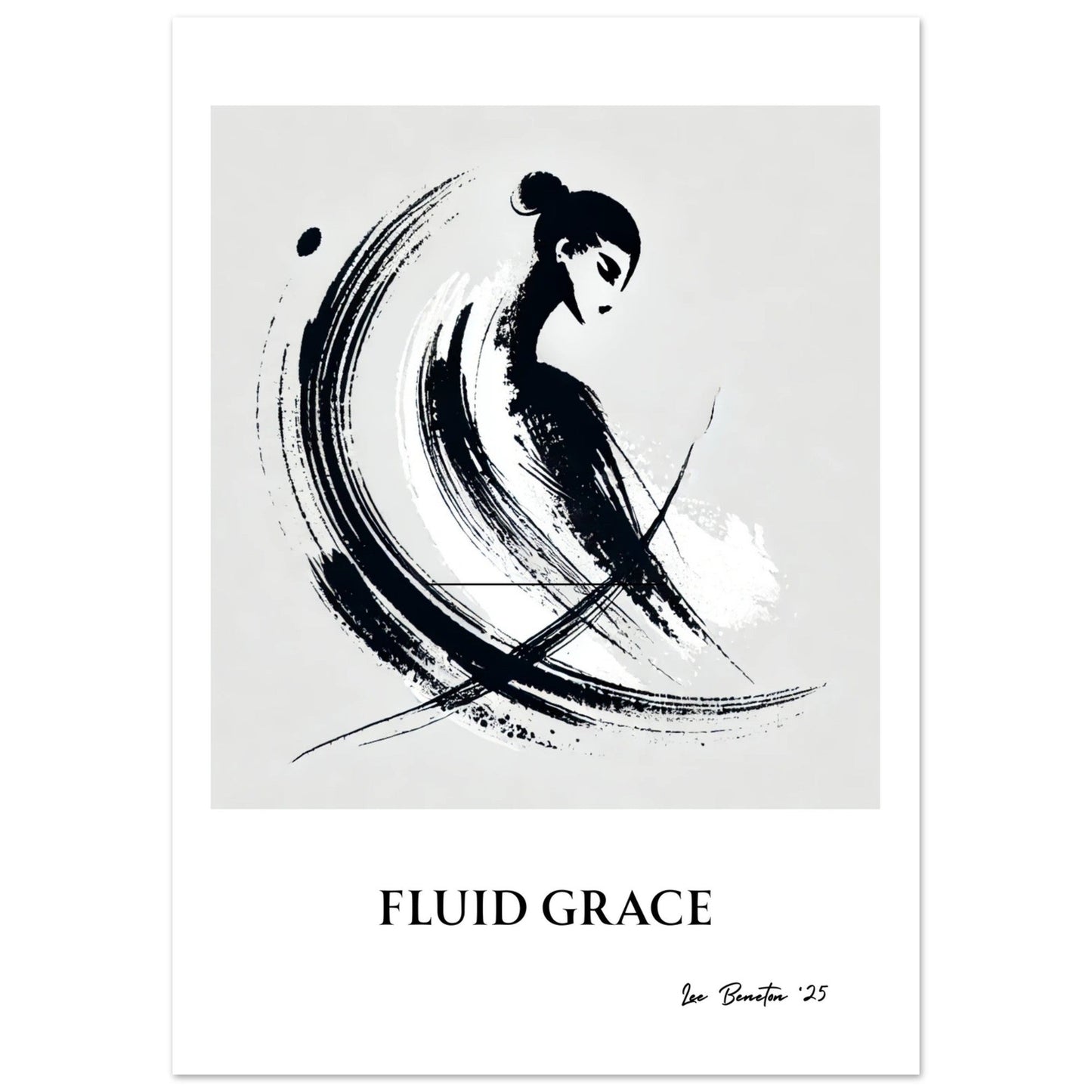 Minimalist Ink Brush Wall Art Print