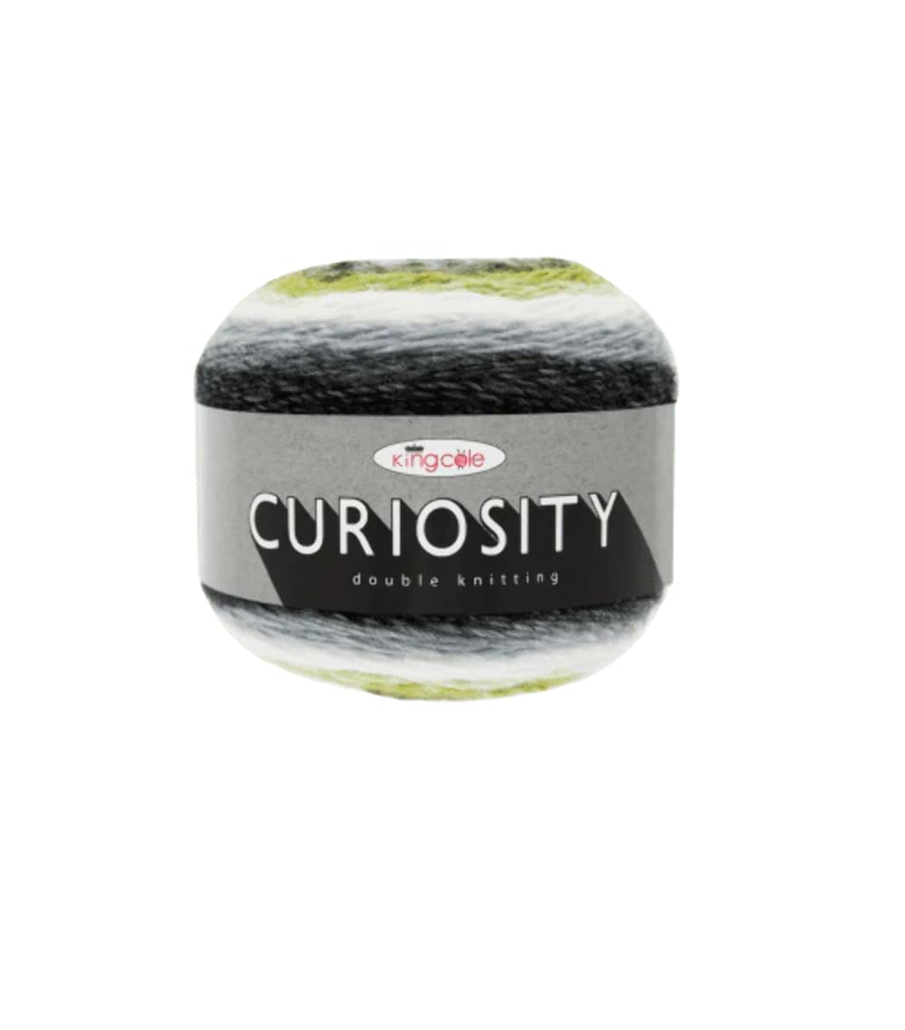 King Cole Curiosity DK Yarn - 150g Cake - 480m - Premium Acrylic Self-Striping Double Knit Yarn for Knitting & Crochet (2900 Summer Haze)