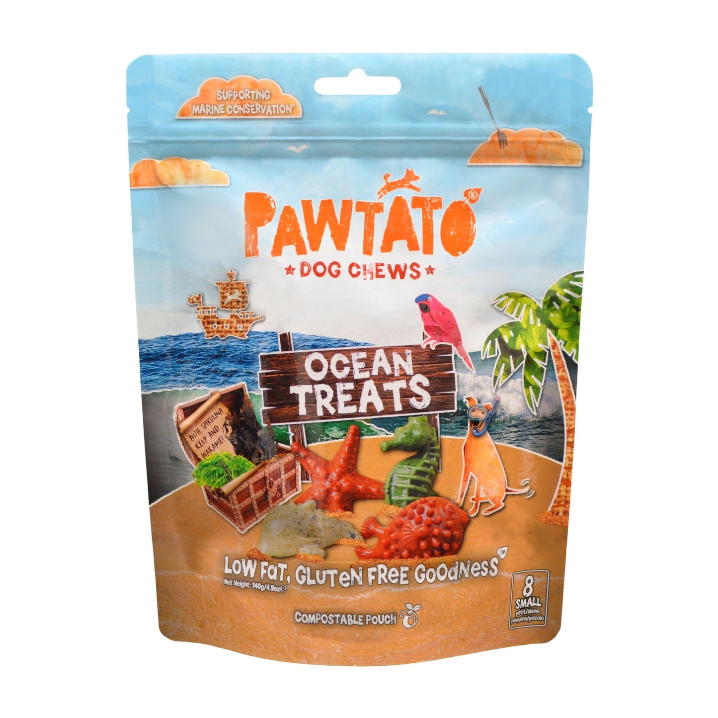 Benevo Pawtato Ocean Treats Grain Free Dog Chews 140g - Case of 10
