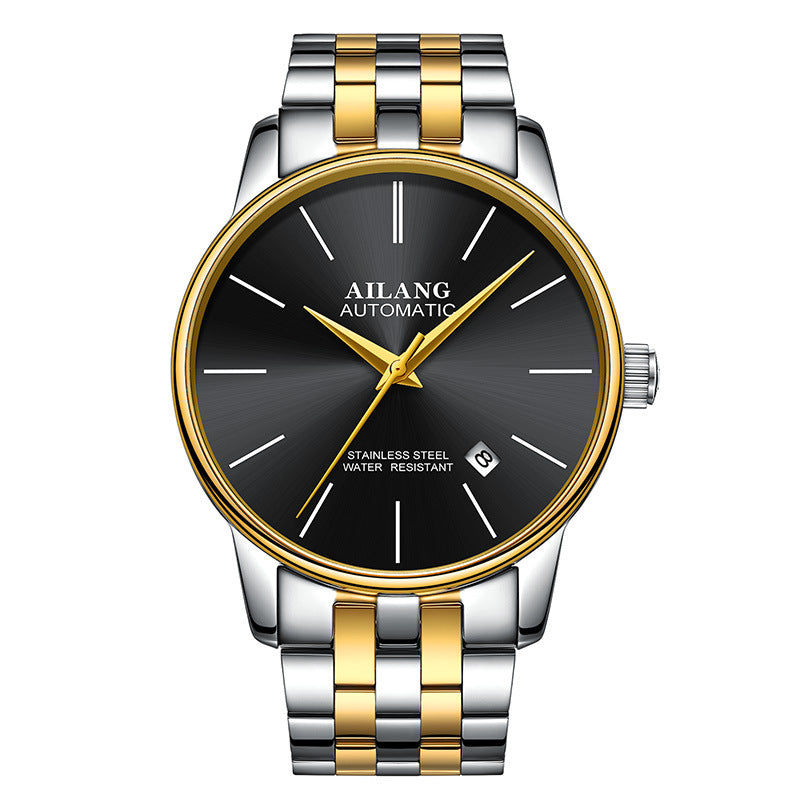 Men's Automatic Mechanical Watch - Rose Gold Black Premium Wrist Watch