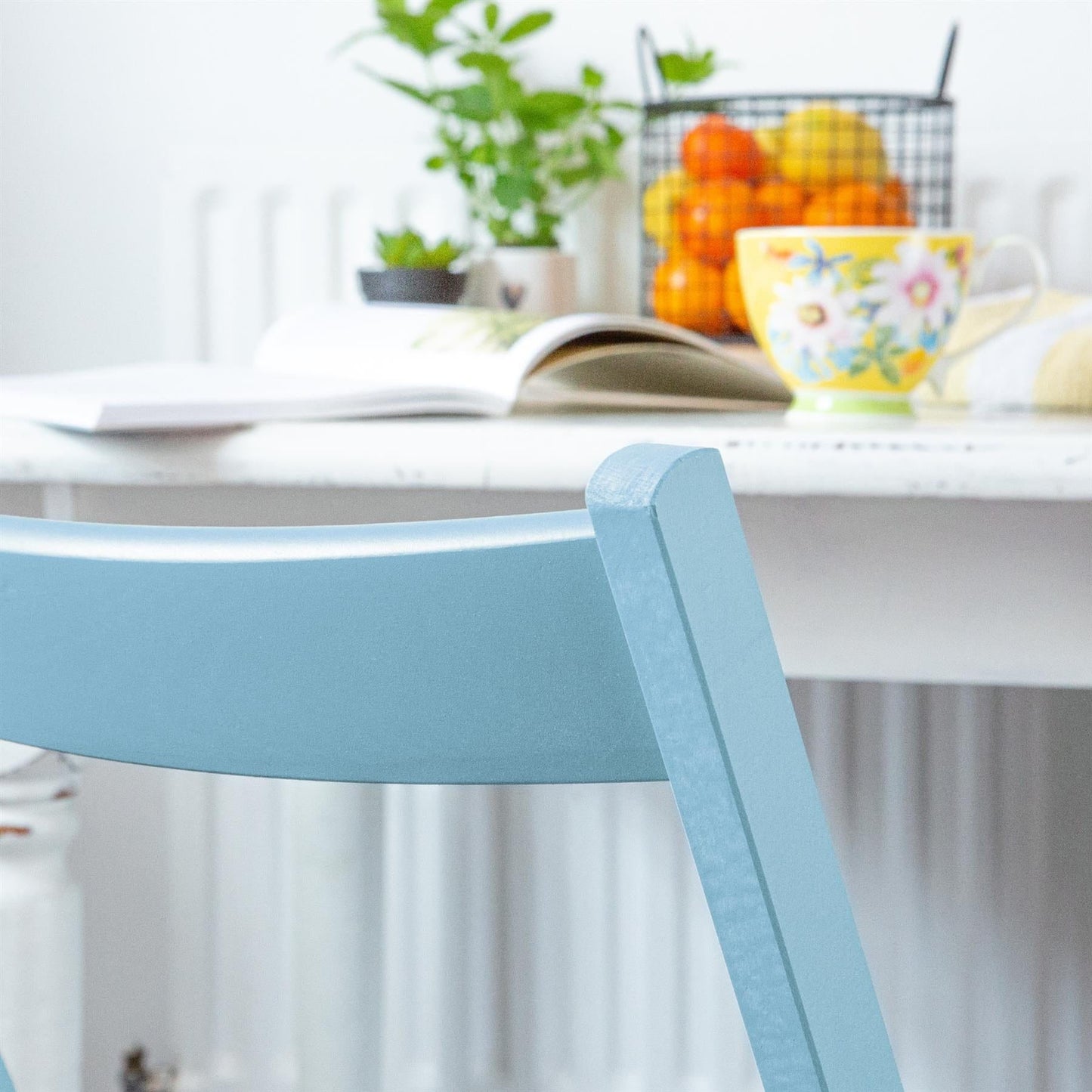 Light Blue Beech Wood Folding Chair