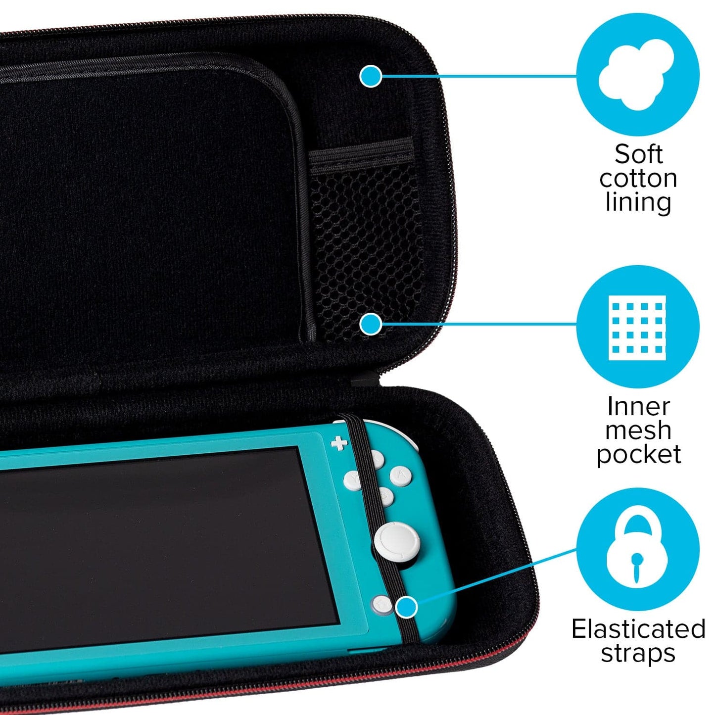 Maplin Hard Case and Cable Kit for Nintendo Switch with Earphones