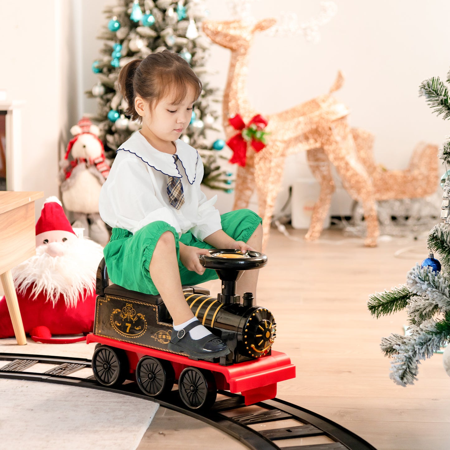 6V Battery Powered Electric Ride On Car for Boys Girls Ages 3+ Years-Black