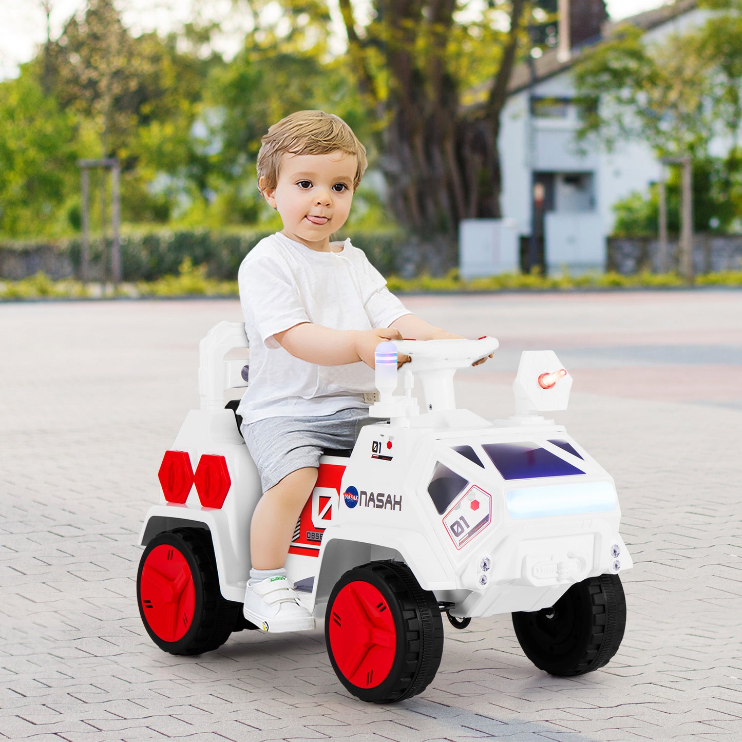 6V Kids Ride on Car Electric 4-Wheeler for Kids with Music-Navy