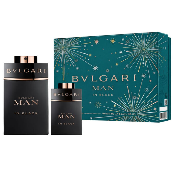 Bvlgari Man In Black Gift Set 100ml EDP + 15ml EDP Men's Fragrance