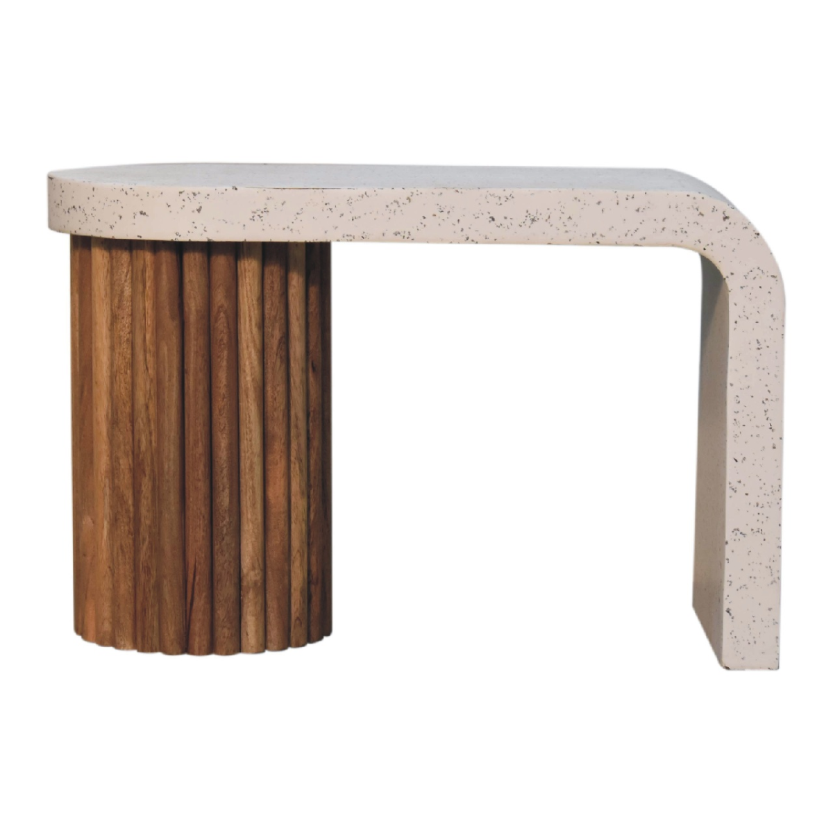 Artisan Furniture Solid Wood Serenity Terrazzo Coffee Table, Brown & Grey