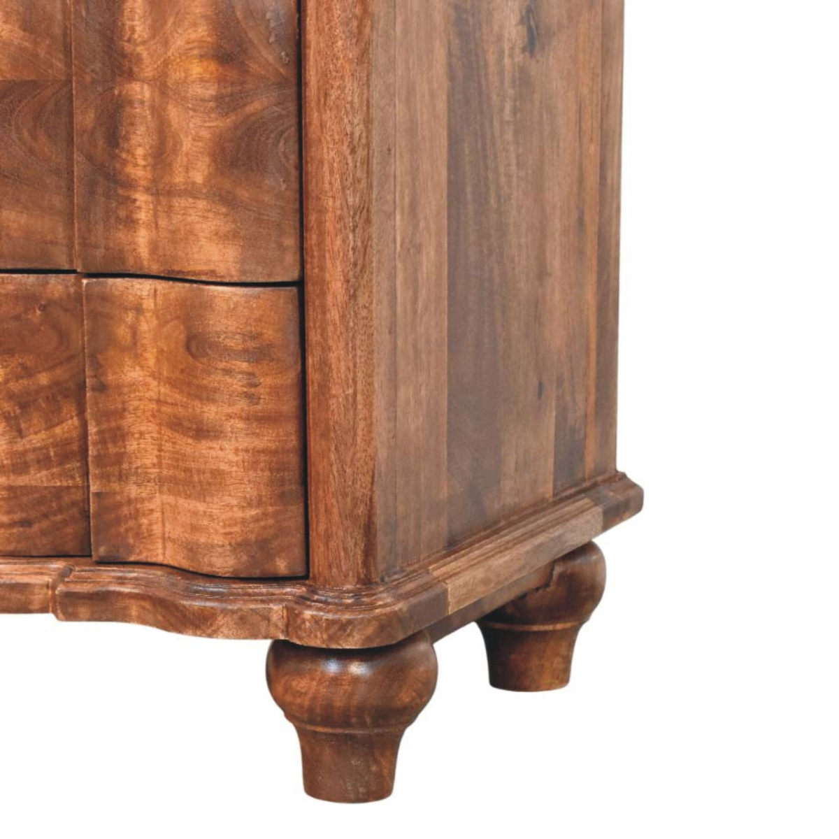 Artisan Furniture Solid Wood Valencia Bedside, 3 Drawers, Brown