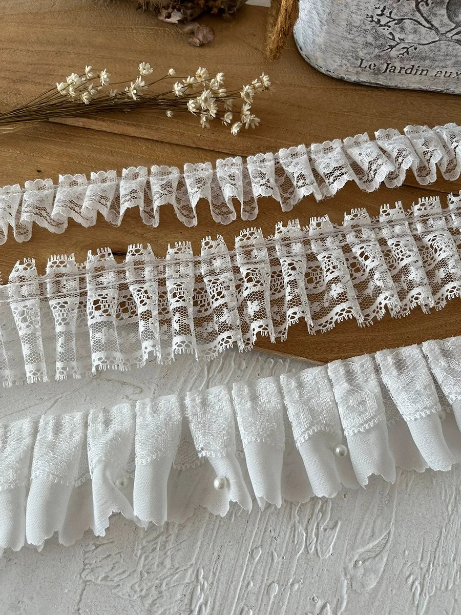 Chiffon Lace Ribbons - Eco-Friendly Decorative Trim Fabric 4cm
