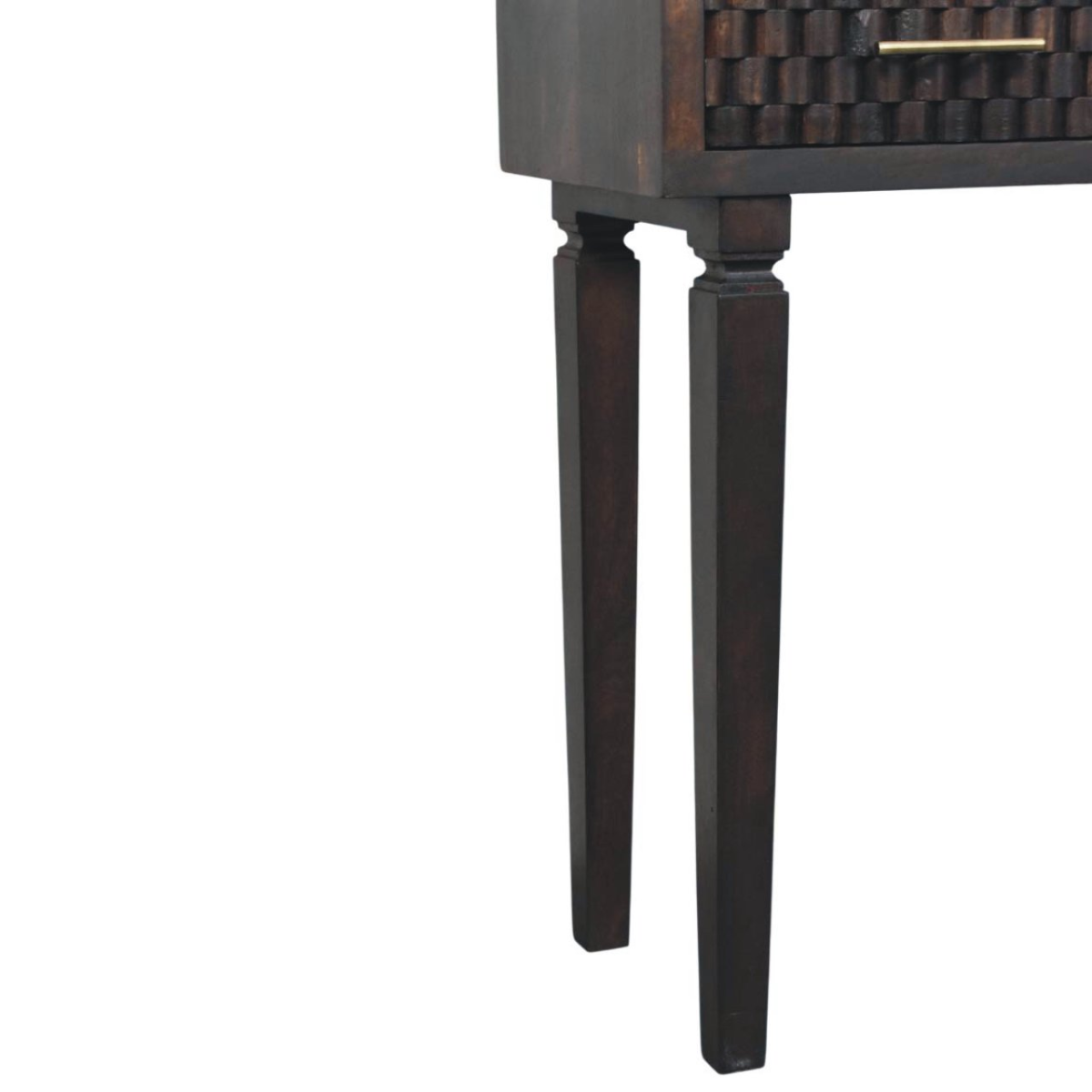 Artisan Furniture Solid Wood Arno Console Table, 2 Drawers, Dark Brown